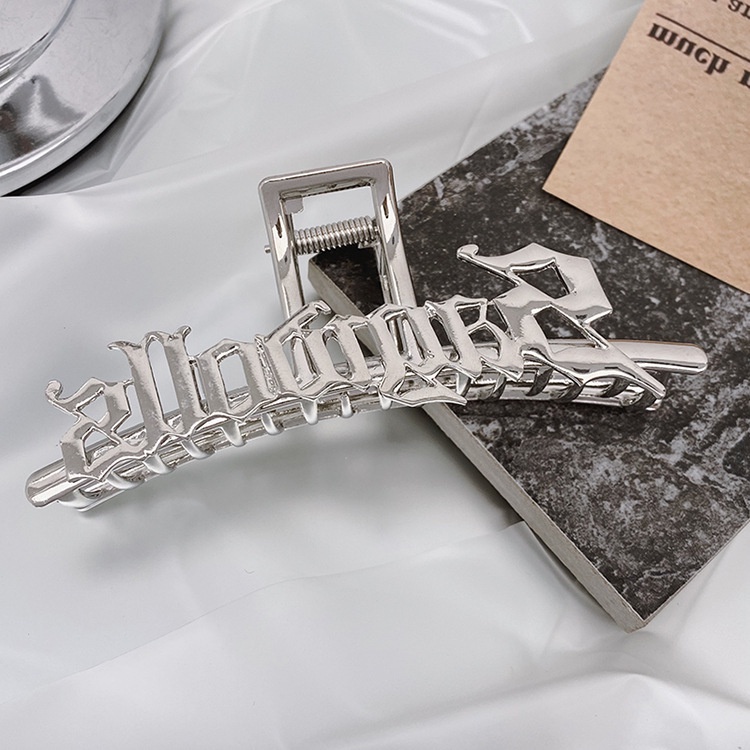 Metal Silver Letter Clip Accessories Trendy Korean