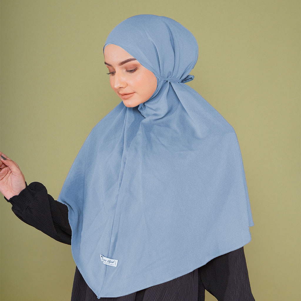 Bugis Hijab - Bergo Maryam Polos - Ukuran XL - Bergo Instan (Katalog A)-ELISE BLUE