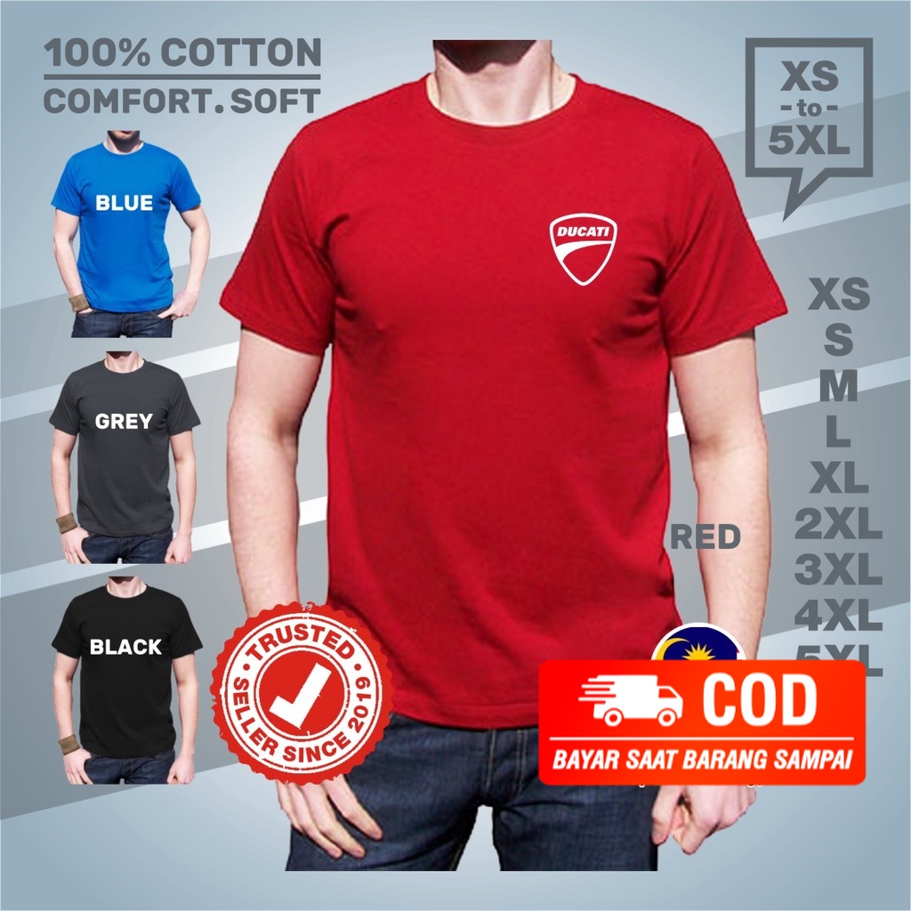 ⭐️⭐️⭐️⭐️⭐️BAJU Tshirt Ducati Baju Monster SBK Multistrada Casual Panigale Unisex Hypermotard T-Shirt