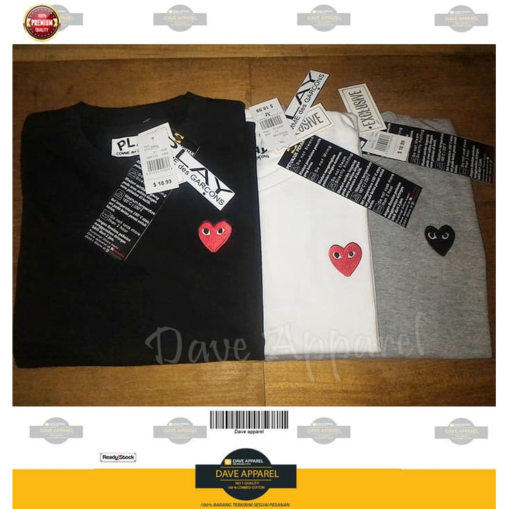 Kaos/Tshirt Play cdg- Play comme des garcons #premium