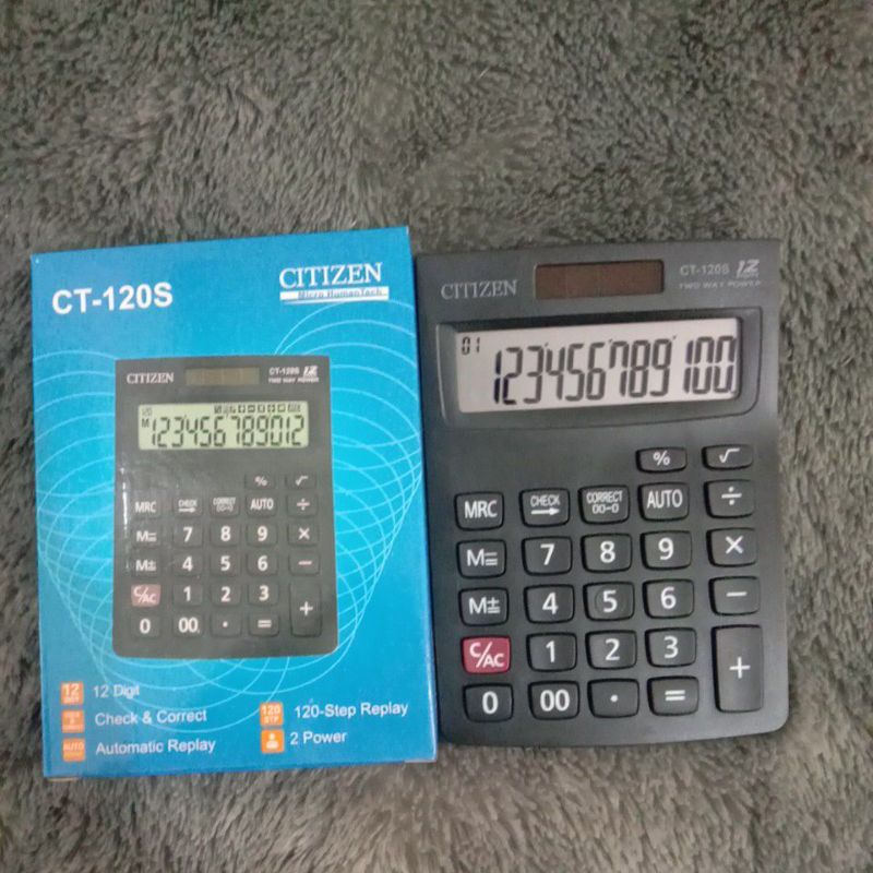 

kakulator meja dagang besar citizen ct-120s 12 digit 2 power