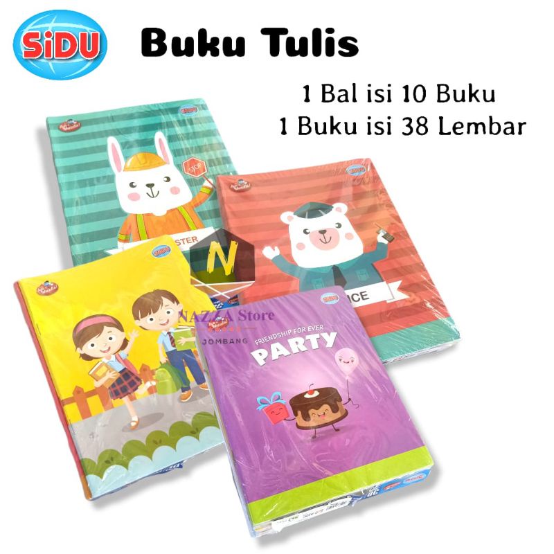

SIDU Buku Tulis isi 38 lembar 10 buku
