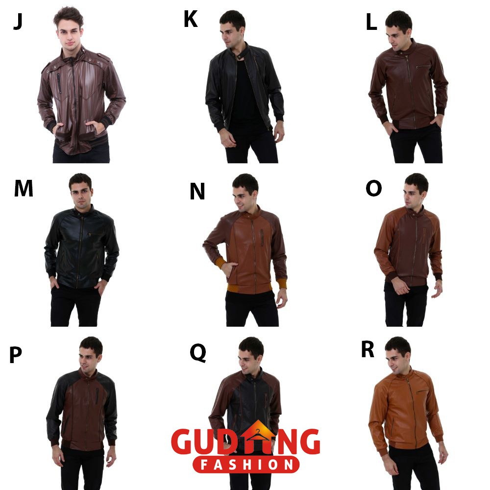 Jaket Casual Kasual Semi Kulit Hitam Coklat - JAK (COMB)