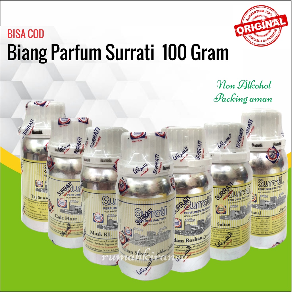 PARFUME SURRATI 100 GRAM ALL VARIANT ORI FROM SAUDI/BIBIT SURRATI