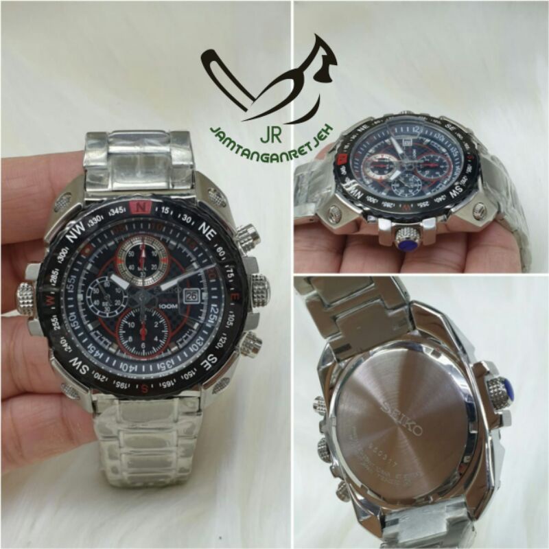 jam tangan pria seiko crono batre kualitas original