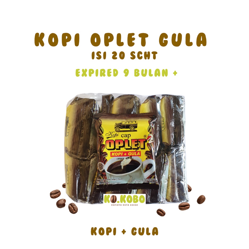 

Kopi Cap Oplet Kopi Plus Gula 1 pack isi 20 Sachet Kopi Legend Bogor