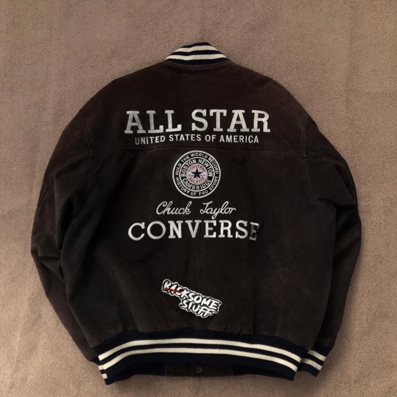 Varsity Bomber Converse Vintage Leather Suede