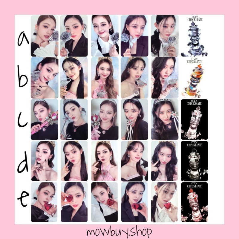 Photocard Itzy Checkmate Unofficial Yeji Ryujin Yuna Chaeryeong Lia