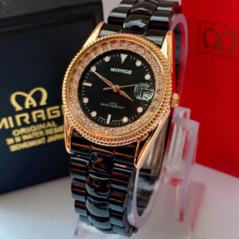 Jam Tangan Mirage Original 1579 Silver, gold, rosegold