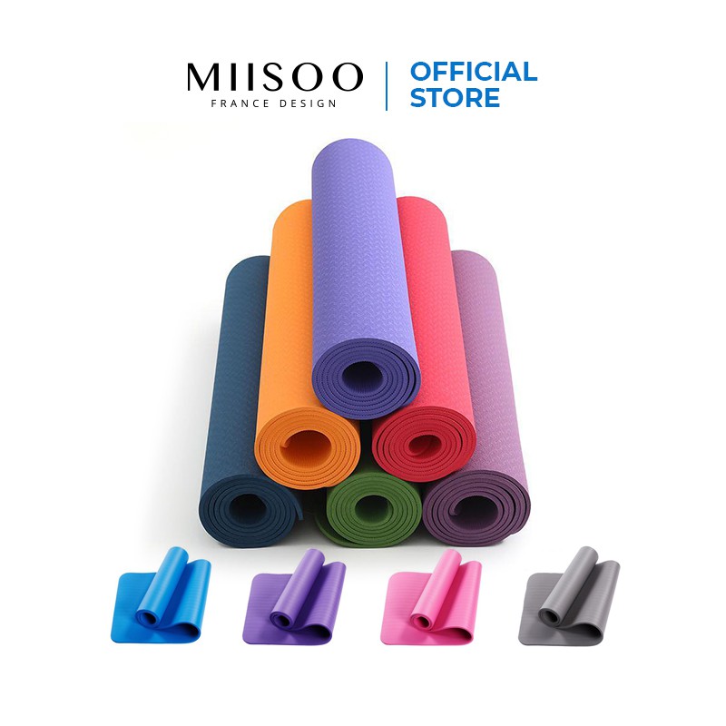 MIISOO NBR Matras Yoga Mat 10mm gym Karpet Senam Yogamat Anti Slip-6