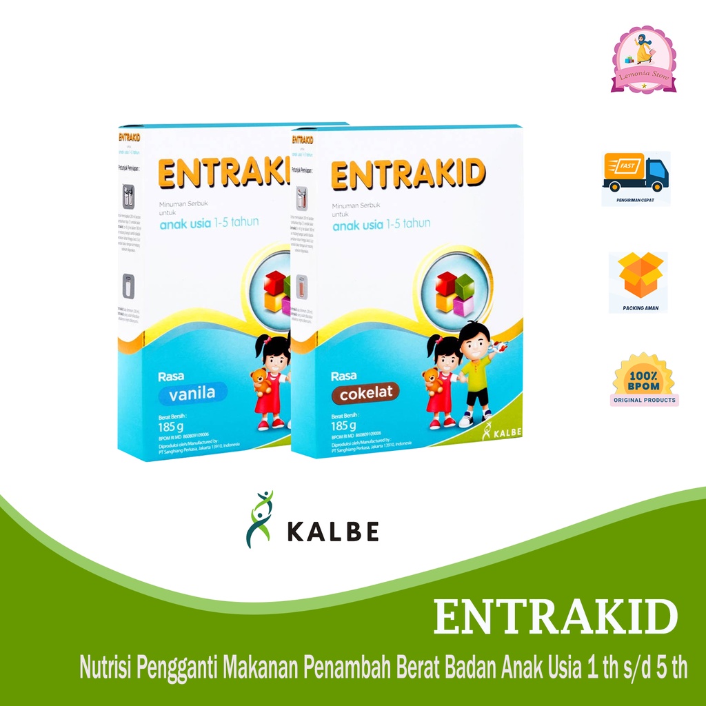 

ENTRAKID - Vanila & Coklat - Susu Penambah Berat Badan Anak