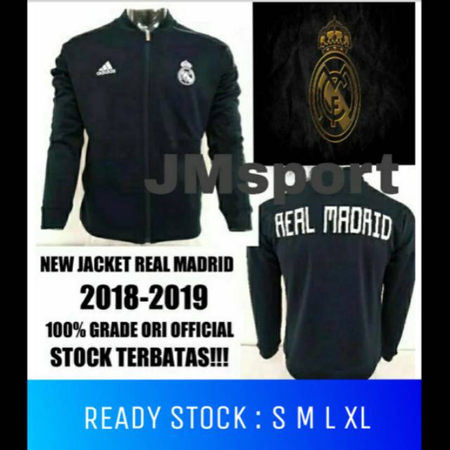 Jaket Bola Real Madrid Away 2018 - 2019 Grade Ori