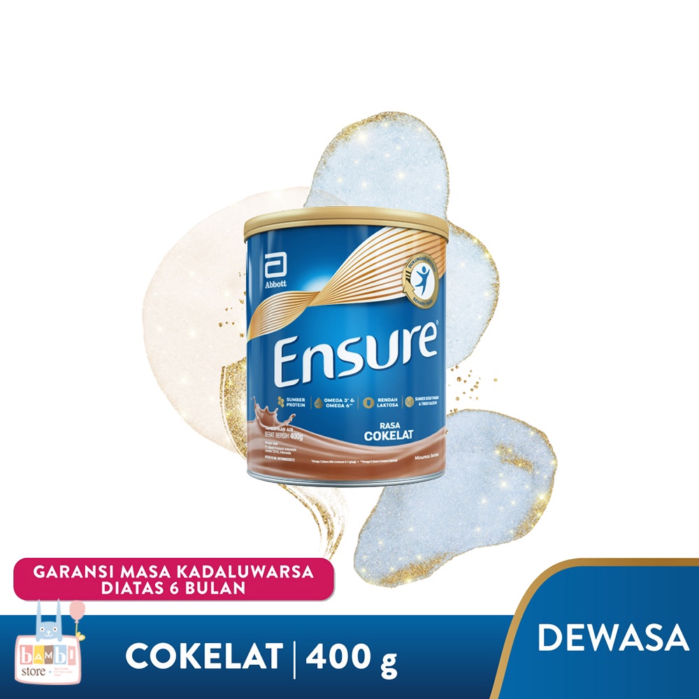 Ensure Gold 380 g - Susu Nutrisi Dewasa Rendah Laktosa - Vanilla/Coklat/Gandum