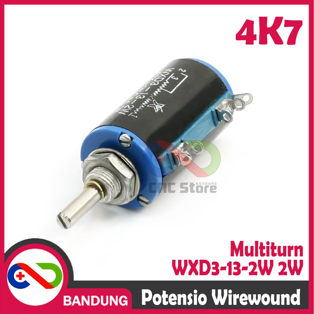 POTENSIOMETER POTENSIO WIREWOUND 4.7K PRESISI MULTITURN WXD3-13-2W