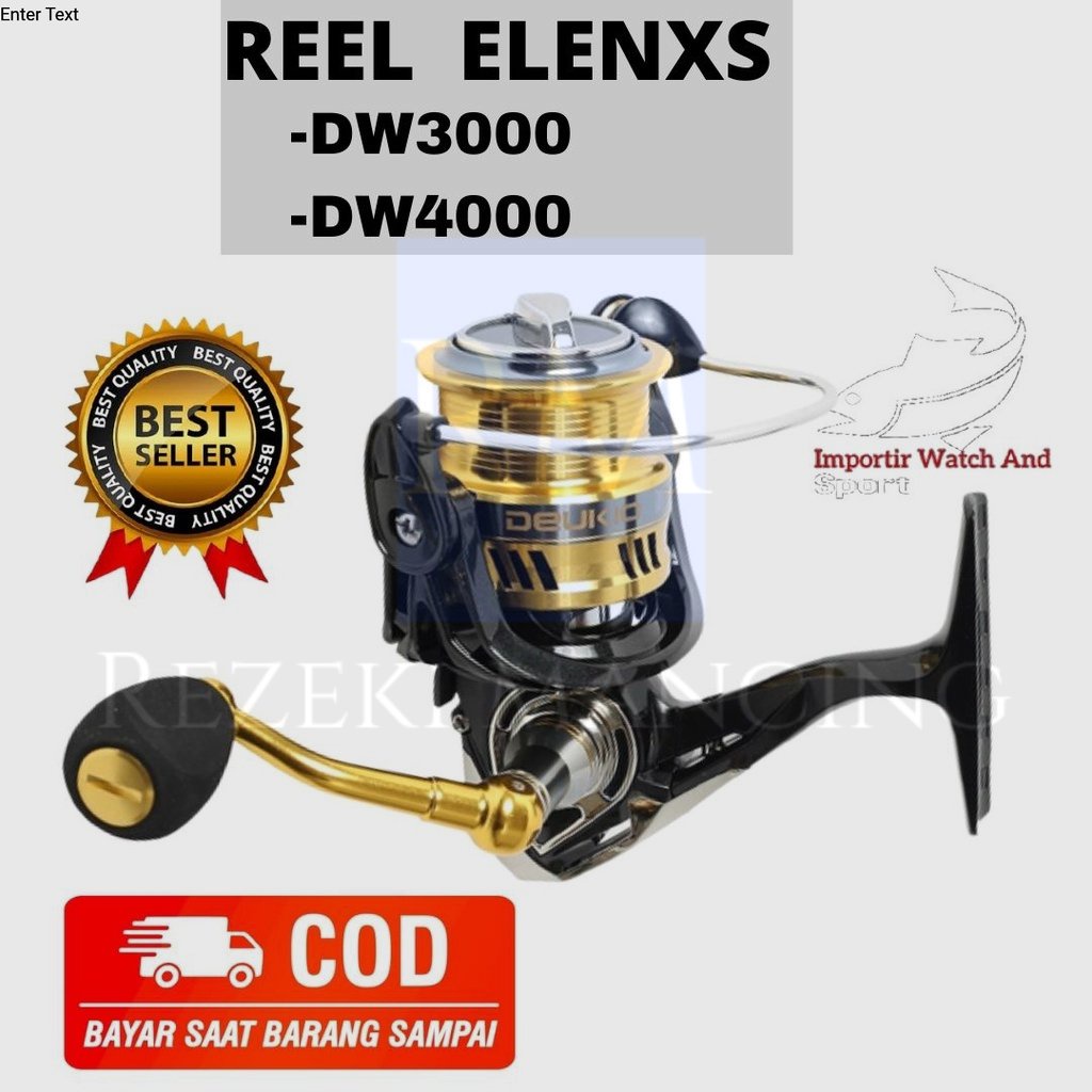 Riil pancing murah ELENXS Reel Pancing Fishing Reel Kumparan Pancing DW3000 DW4000 5+1 Ball Bearing 