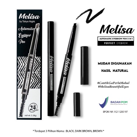 ⭐BAGUS⭐ MELISA AUTOMATIC PERFECT EYEBROW PEN 0,38G |  Pensil Alis