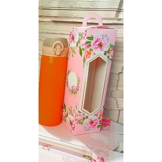 

Dus souvenir botol / thumbler Ivory 7x7x24 Pink