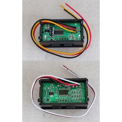 Voltmeter Digital 3 Kabel 0.56 Inch Merah