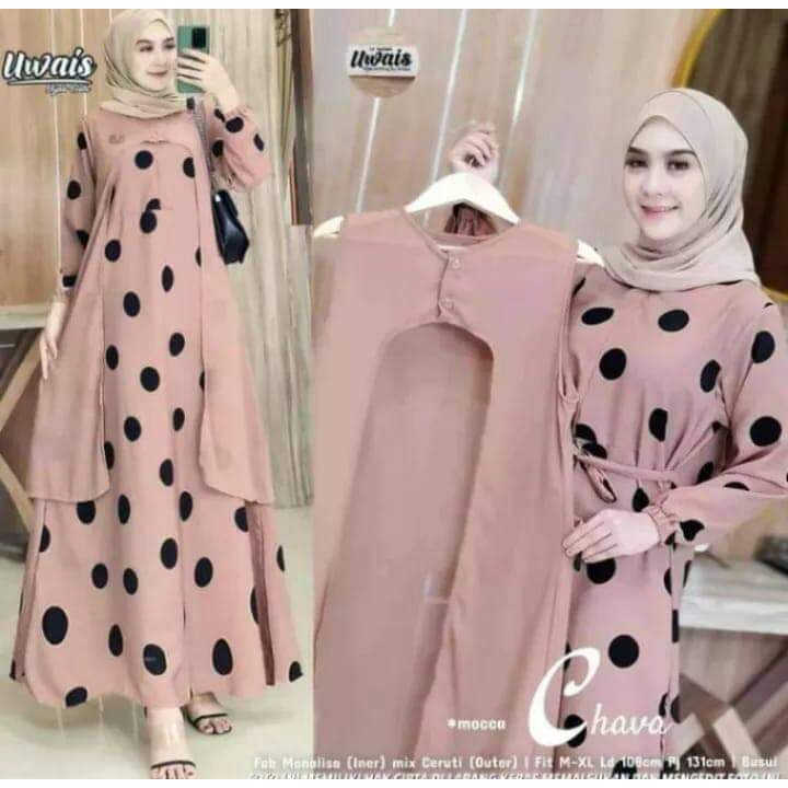 LANGSUNG KIRIM GAMIS  SUPER JUMBO PLUS OUTER CERUTY PISAH// Gamis MONALISA SUPER JUMBO LD 130[ BB 95-120 KG] //OUTER CERUTY BEBYDOLL