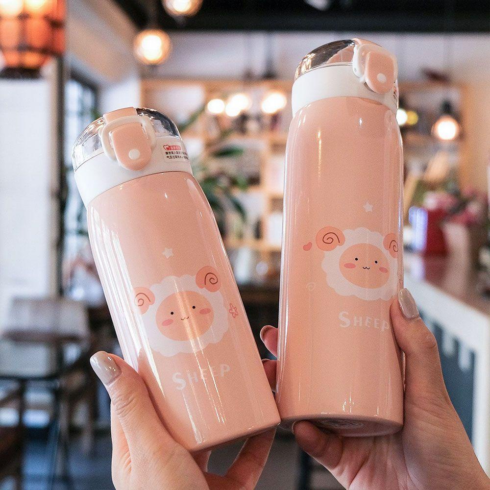 Solighter Botol Minum Vacuum insulated 500ml Motif Kartun Bahan Stainless Steel