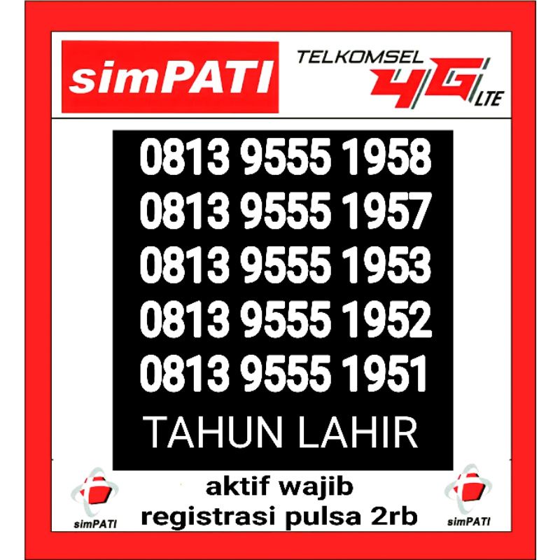 nomor cantik simpati nomer cantik telkomsel kartu as tahun lahir