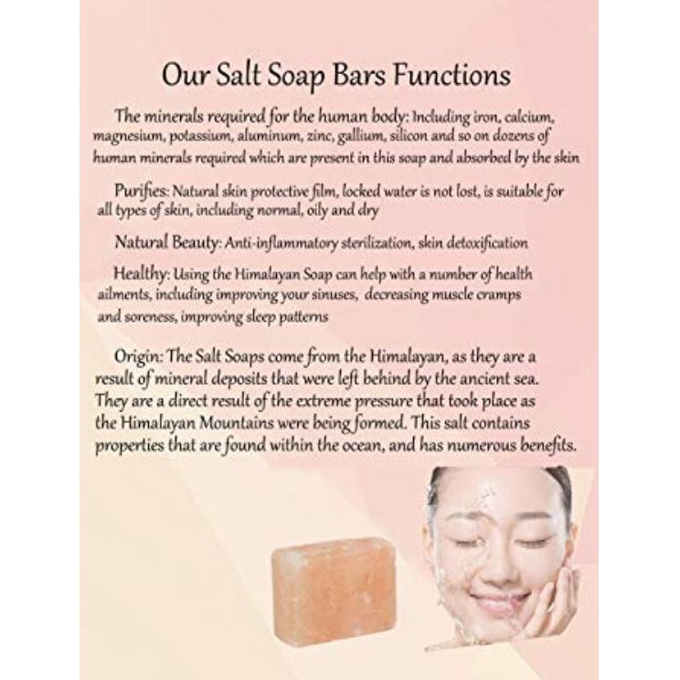 Natural Crystal Himalayan Salt Soap - Sabun Alami Garam Himalaya BAR