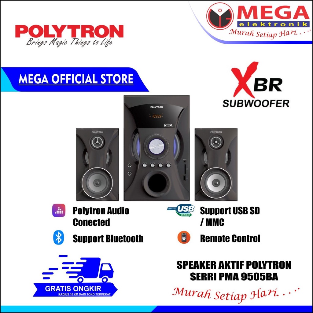 SPEAKER AKTIF POLYTRON PMA-9505BA 100% ORIGINAL BERGARANSI RESMI
