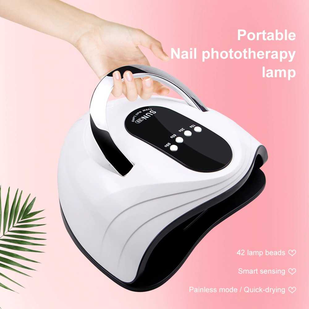 GROSIR_IJ -RainSolid Pengering Kutek Kuku UV LED Nail Dryer 42 LED 120W