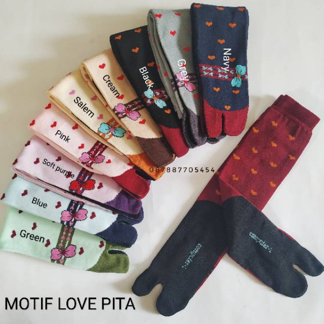 [12 PASANG] KAOS KAKI MOTIF LOVE PITA