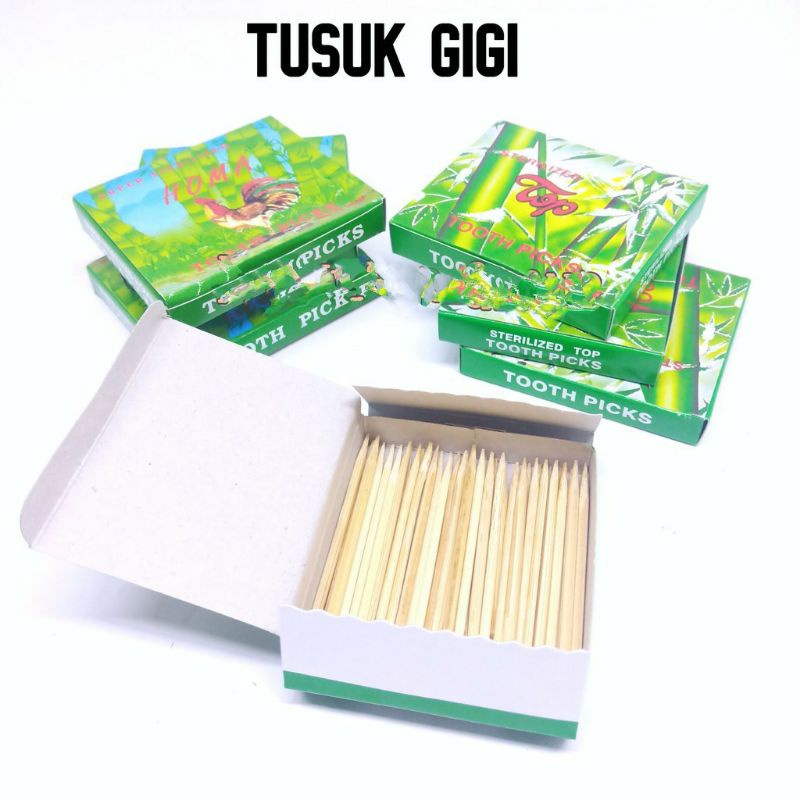 Tusuk Gigi Kayu Bambu Tusuk Gigi Perkotak Sterilized Tooth Picks