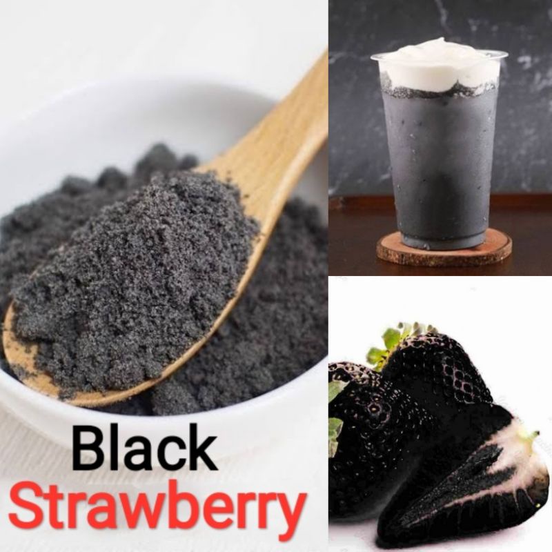 

Bubuk Minuman Premium Rasa Black Strawberry isi 250gram - Powder Drink Premium Strawberry hitam