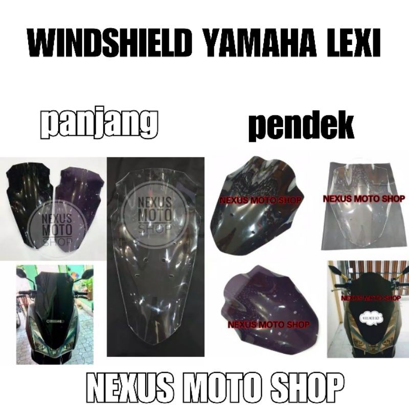 windshield lexi windshield panjang lexi visor yamaha lexi