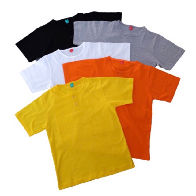 Kaos henley polos ukuran bayi anak untuk perempuan laki Kaos henley polos ukuran bayi anak untuk perempuan laki