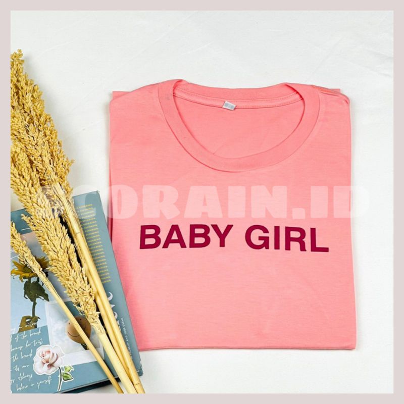 BABY GIRL PINK T-SHIRT | KAOS PINK POLOS LUCU WANITA | KAOS ALLSIZE PEREMPUAN | KAOS OVERSIZE PINK WANITA KEKINIAN