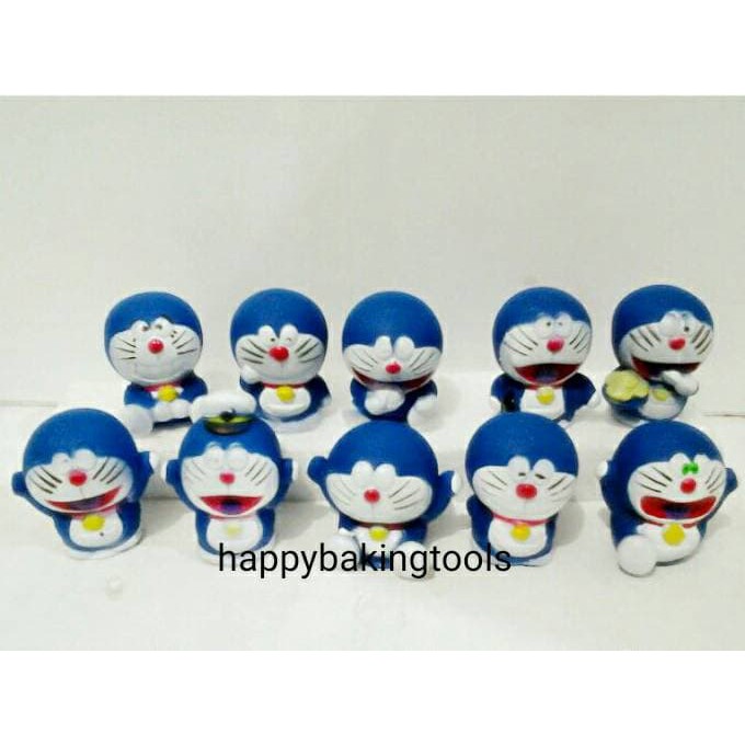 Topper kue doraemon set 10  topper kue ulang tahun