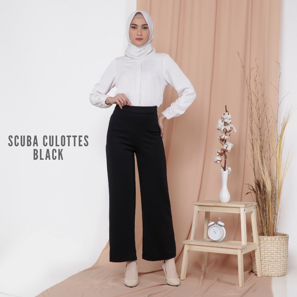 Scuba Culottes - Celana Kulot Bawahan Wanita Muslim by FEMINE-2