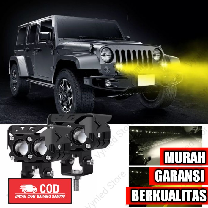LAMPU TEMBAK SOROT MOTOR MOBIL 2 LED LASER GUN SUPER TERANG 50 WATT