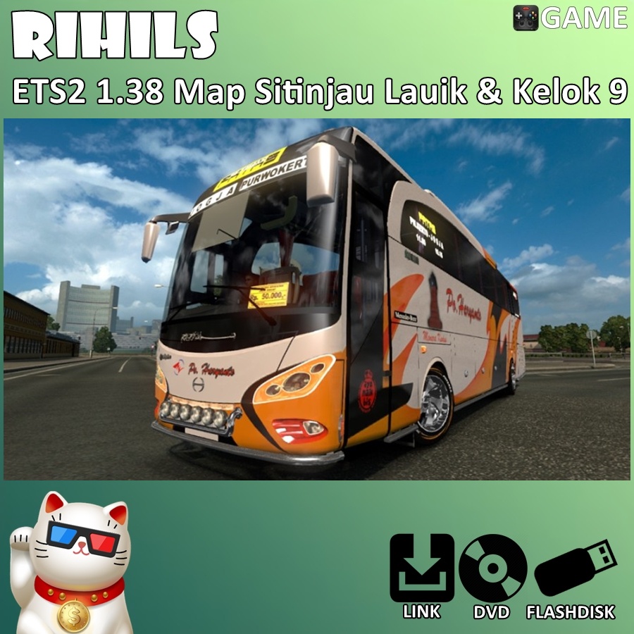 ETS2 versi 1.38 Full DLC Map Stinjau Lauik untuk Komputer PC Laptop