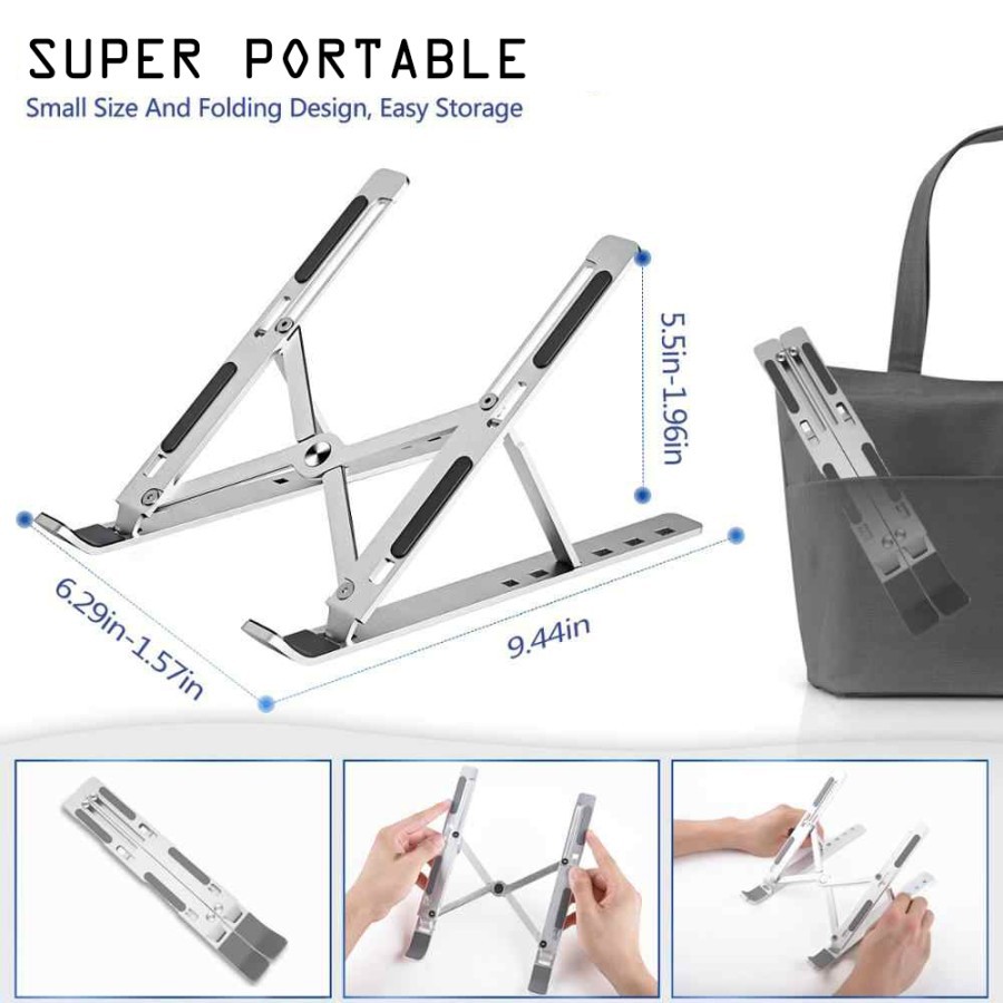 Holder Laptop Stand Macbook Notebook Ipad Dudukan Lipat Laptop PET Stand Lipat