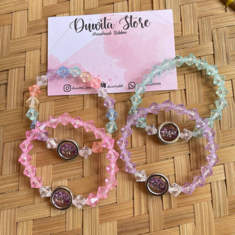 HANDMADE GELANG TANGAN ANAK/DEWASA MOTIF KRISTAL OK