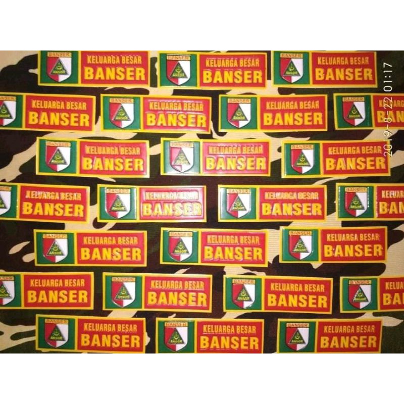 1 PASANG / 2PCS - STIKER PLAT BANSER TIMBUL 3D