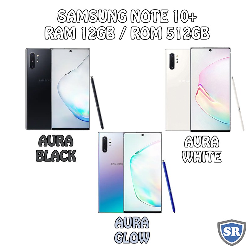 Samsung Galaxy Note 10+ N075F 512GB - Black / White / Glow - Baru BNIB - Original Resmi SEIN