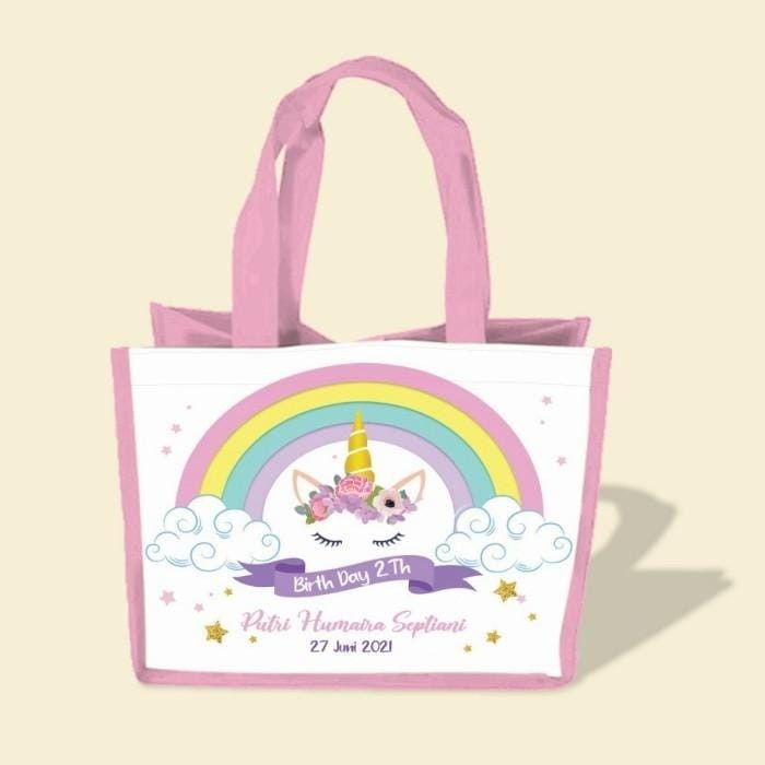 

NEW tas goodie bag karakter ulang tahun anak Custom - Nasi kotak