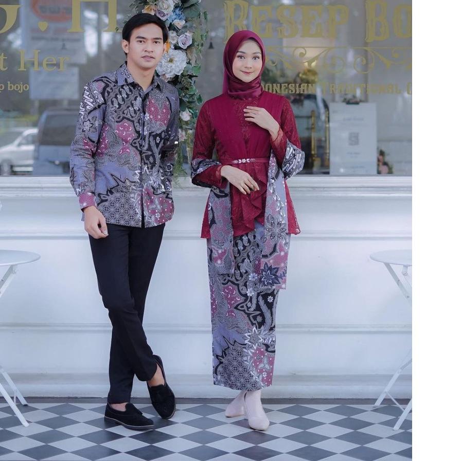 Big Sale - Baju Batik Couple Kebaya Brokat Modern, Batik Kebaya Lamaran Tunangan Baju Batik Wisuda, 