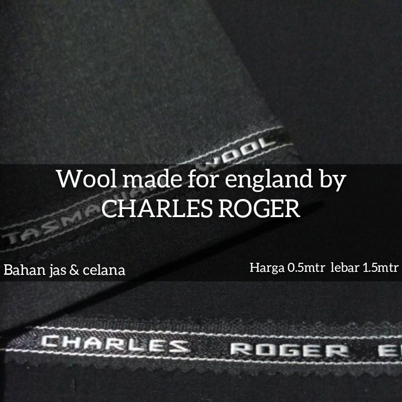 KAIN WOOL CHARLES ROGER BAHAN JAS BAHAN CELANA SEMI WOOL