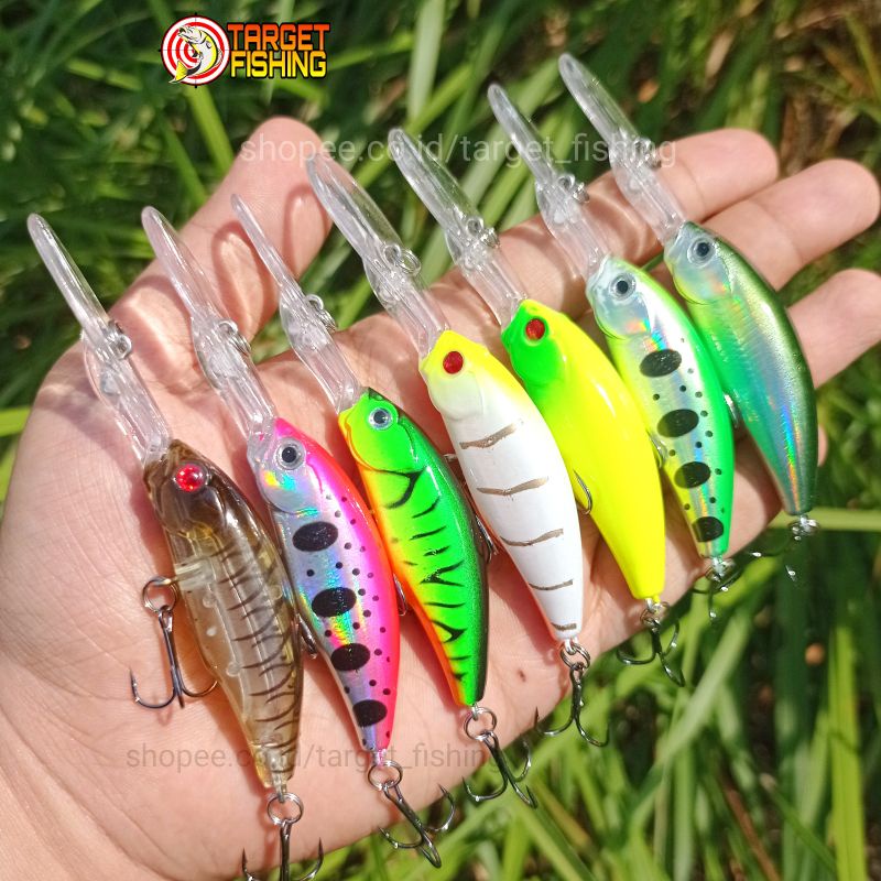 Minnow Blackbass Lidah Panjang 7,5gram - Umpan Casting Mangrove Jack Lure Muara