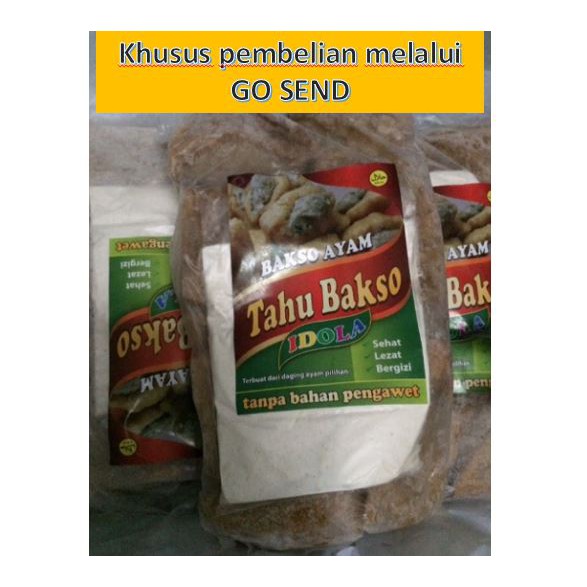 

Tahu Bakso Ayam dan dimsum merk Idola (Hanya Melayani Pembelian Melalui GO SEND)