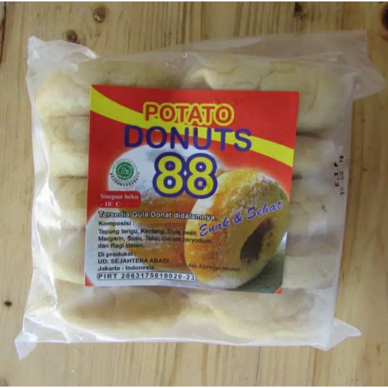 

POTATO DONUT 88 Topping Gula isi 10pcs & Isi dalam Cokelat isi 8 pcs