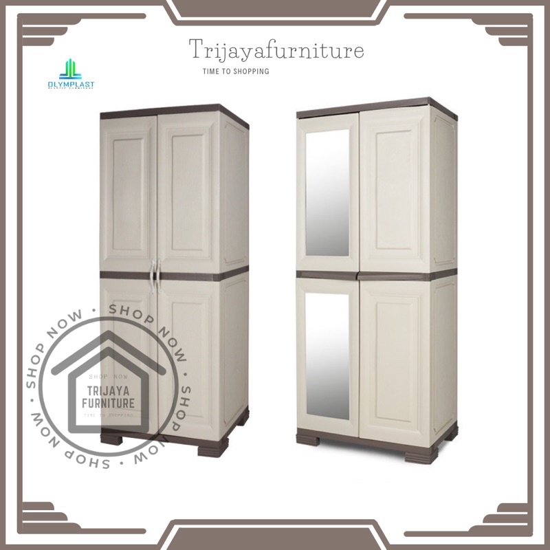 Olymplast - Lemari Plastik Gantung OMC Miror / Lemari Pakaian / Olymplast Modul Cabinet