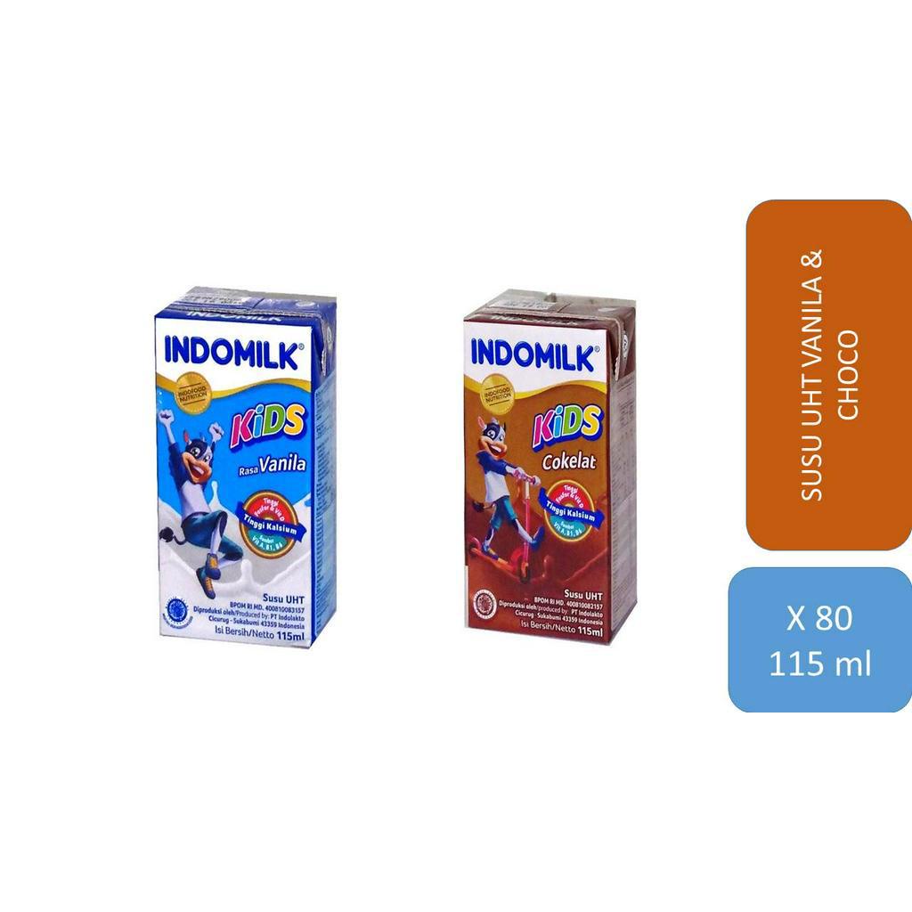 

Indomilk Susu UHT Kids Vanila & Choco 80 x 115mL